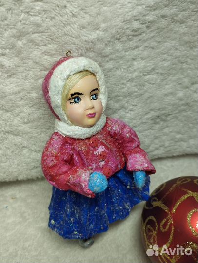 Ватные елочные игрушка
