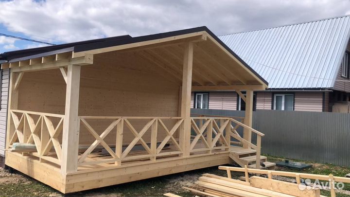 Строительство пристроек к дому, терраса, веранда