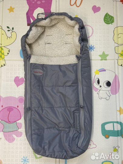 Конверт зимний меховой в коляску