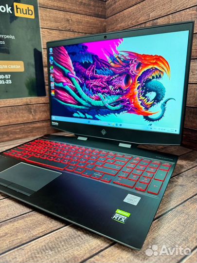 Мощный HP omen RTX 2070 / i7-10750 / 16 GB