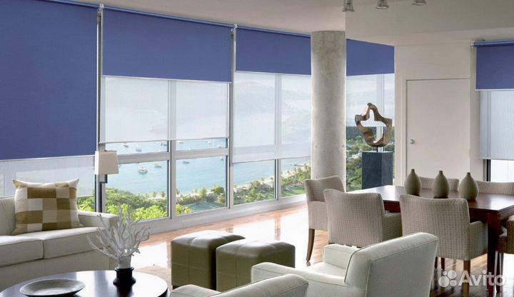 Двойная римская штора на заказ