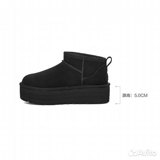 UGG Classic Ultra Mini Platform Boot Black Women's (37)