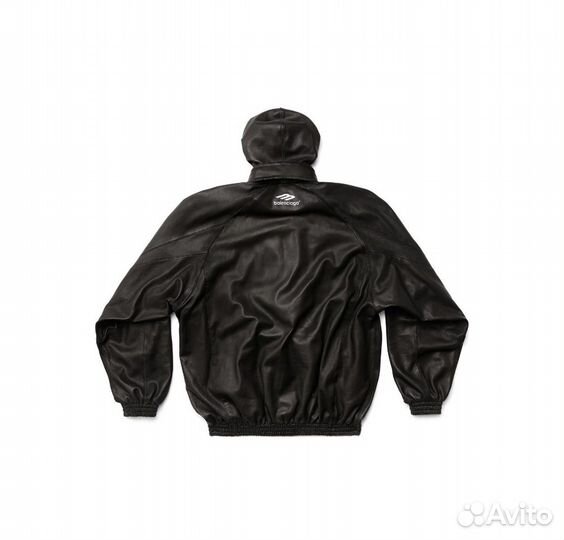 Balenciaga 3B Sports Icon Leather Tracksuit Jacket