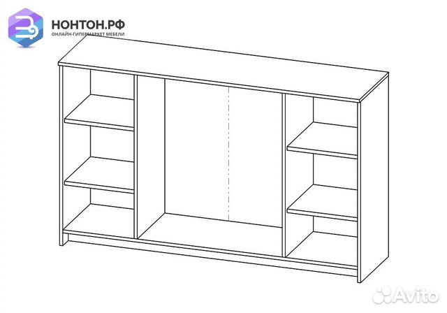 Комод с дверцами Сириус 3 ящика белый