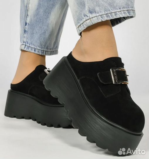 Шлепки сабо на платформе