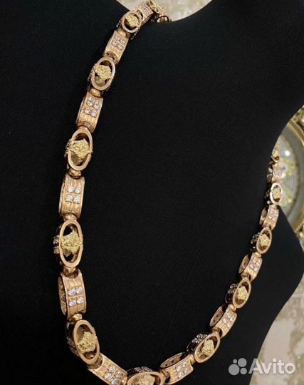 Золотая цепочка 114 грамм versace