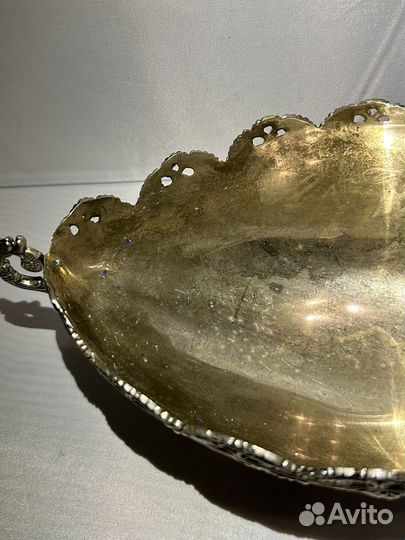 Металлическая конфетница винтаж