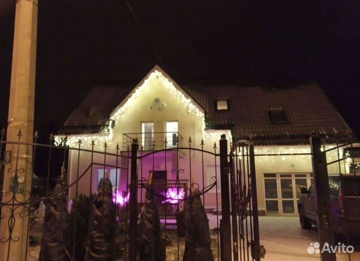 Подсветка дома / Украшение фасада гирляндой