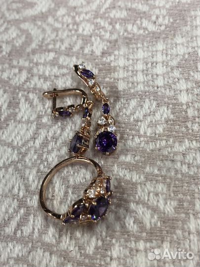 Набор серьги и кольцо
