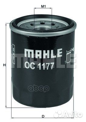 Фильтр масляный OC1177 Mahle/Knecht