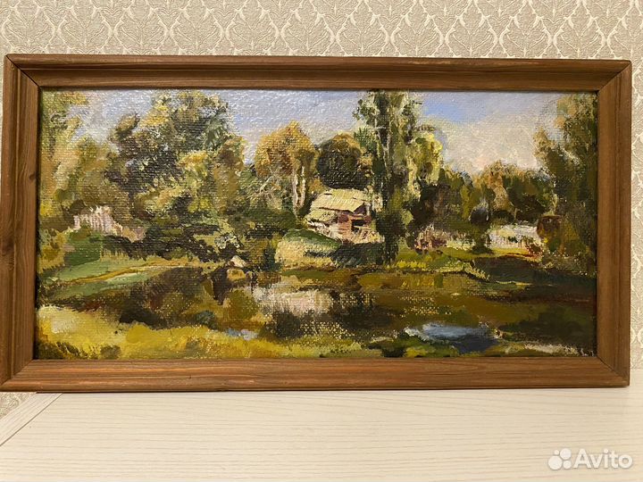 Картина маслом осенний пейзаж