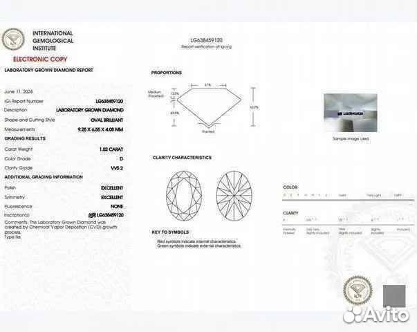 Бриллиант CVD cushion (3.01ct D/VVS2)