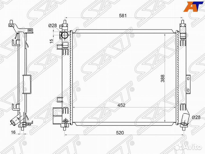 Радиатор Nissan Note 12-16