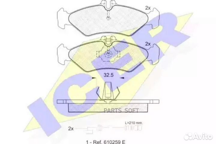 Icer 141102 141102 колодки дисковые задние \ MB Sp
