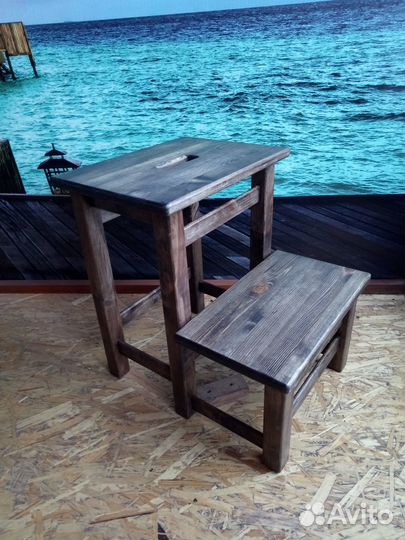 Табурет-лестница-стремянка берёза