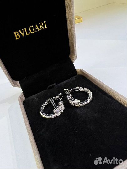 Роскошные серьги Bulgari, коробка фирменная