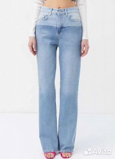 Джинсы Lime Bootcut двухцветные