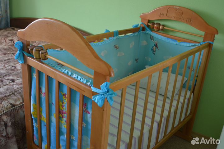 Бампер бортики двусторонние в детскую кроватку