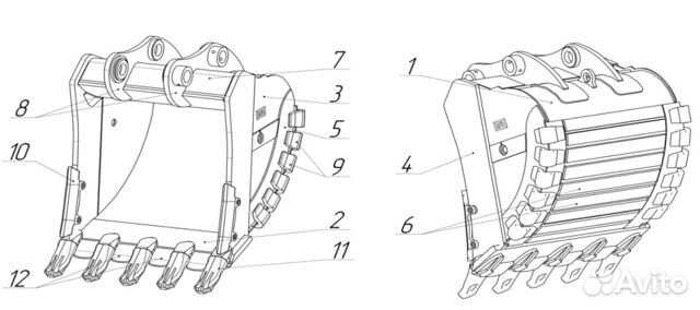 Ковш скальный 1,5 м3 для Hitachi ZX330 объявление продам