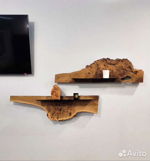 Полки настенные из массива дерева