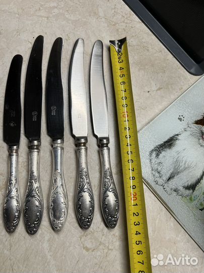 Мельхиоровые ножи СССР 9 шт