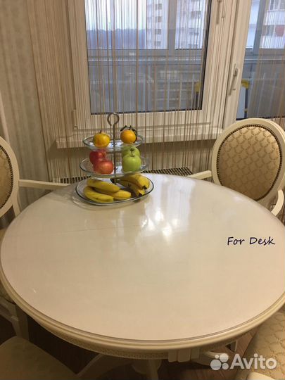 Прозрачная скатерть на кухню (гибкое стекло) 1,5мм