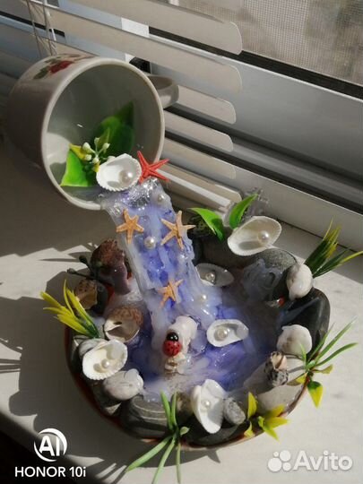 Топиарий парящая чашка водопад