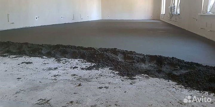 Полусухая стяжка пола за 1 день