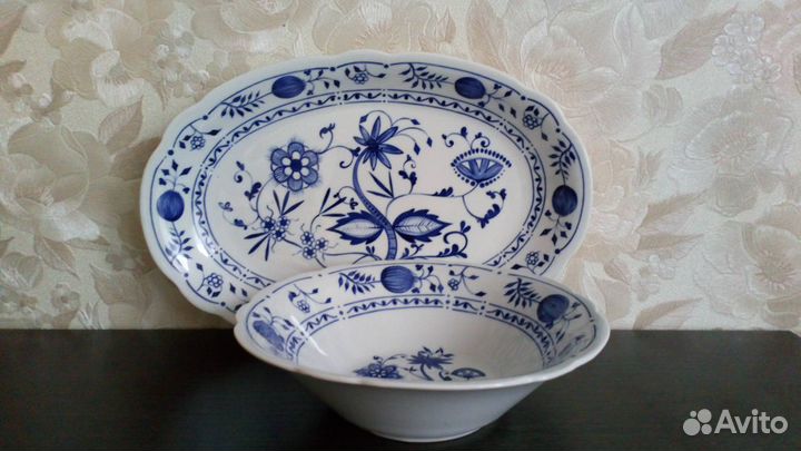 Блюдо и салатник Кахла