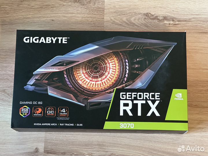 Видеокарта gigabyte RTX 3070 gaming OC новая