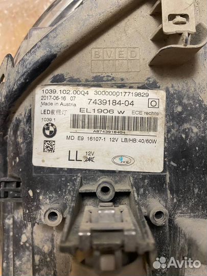 Фара правая bmw g30 Led дорест