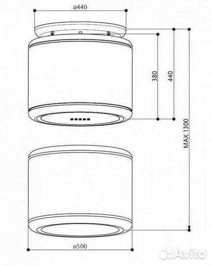 Вытяжка faber odette grey matt