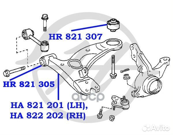 HA 822 202 - рычаг передней подвески Toyota