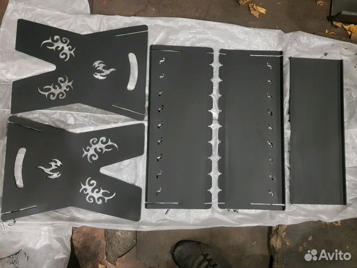 Мангал разборный, вертикальный