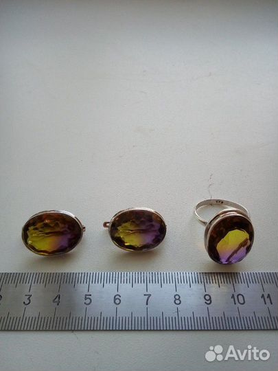 Сережки и колечко, серебро