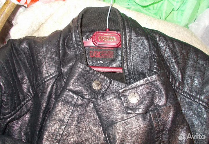 Куртка мужская черная иск. кожа 56 58 XXL