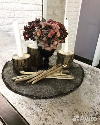 Подсвечники/спилы/декор