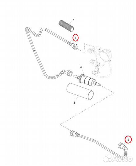 Трубка топливная Mercury F30/F40/F50/F60