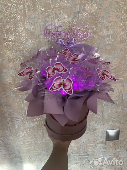 Букет из бабочек в коробке в наличии