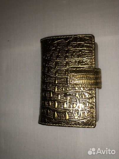 Картхолдер Dior Золото Натуральная Кожа