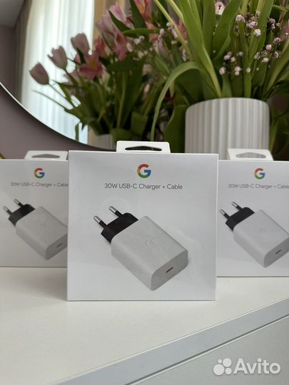 Блок питания Google 30W type-c + кабель