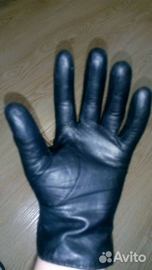Перчатки женские кожаные, размер 6,5