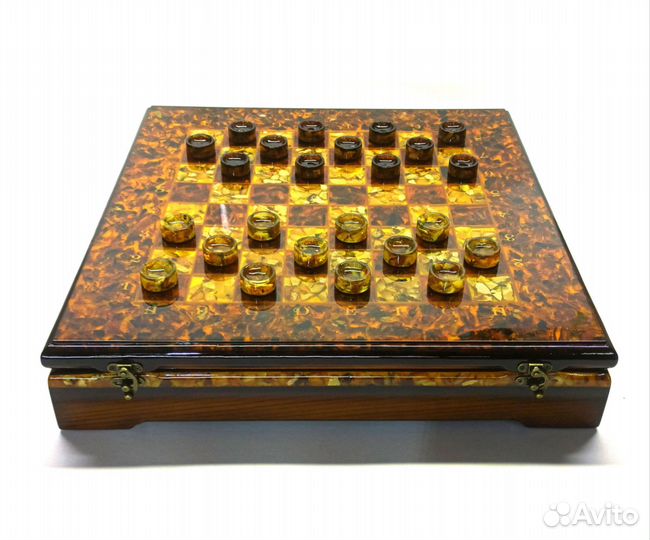 Шахматы янтарные арт.000149