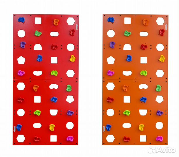 Детские скалодромы настенные 2000х1000 мм