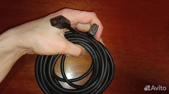 Удлинитель hdmi - hdmi 5 метров GCR 24К Gold Ether