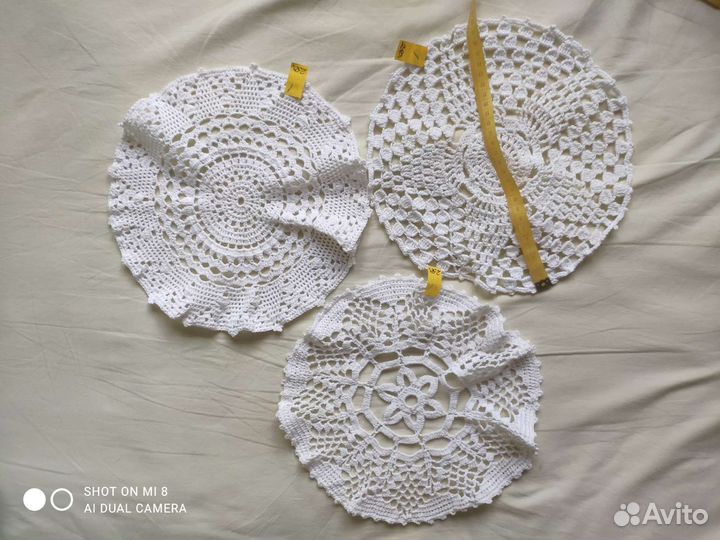 Салфетки, вязаные крючком разные