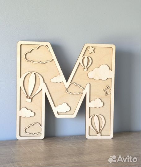 Деревянные буквы двухслойные