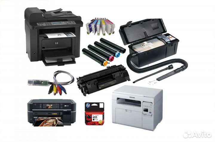 Прошивка, ремонт принтера, заправка картриджей