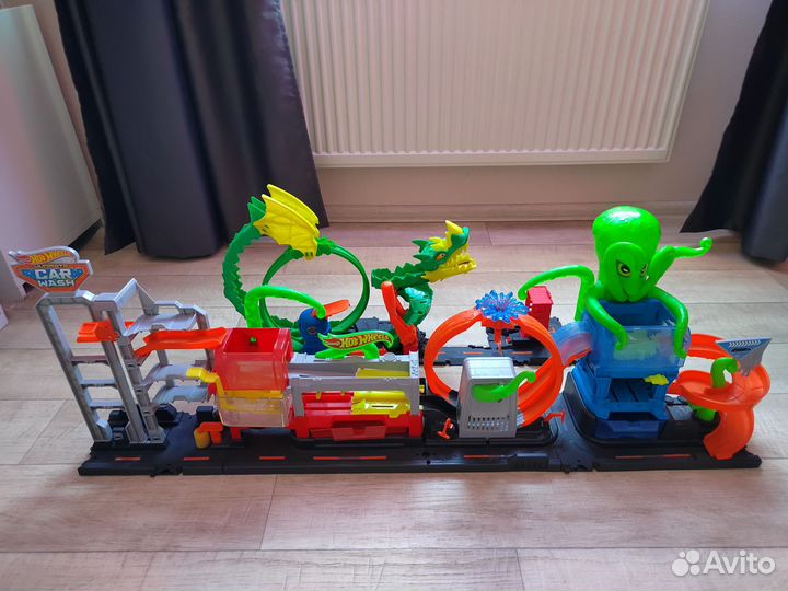 Hot wheels хот вилс трек автомойка