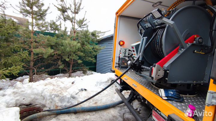 Услуги каналопромывочной машины устранение засоров